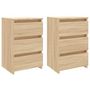 Voir la diapositive 2 : VIDAXL Tables de chevet 2 pcs Chene sonoma 40x35x62,5 cm Agglomere