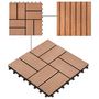 Voir la diapositive 4 : VIDAXL Carreaux de terrasse 22 pcs 30 x 30 cm 2 m^2 WPC Marron