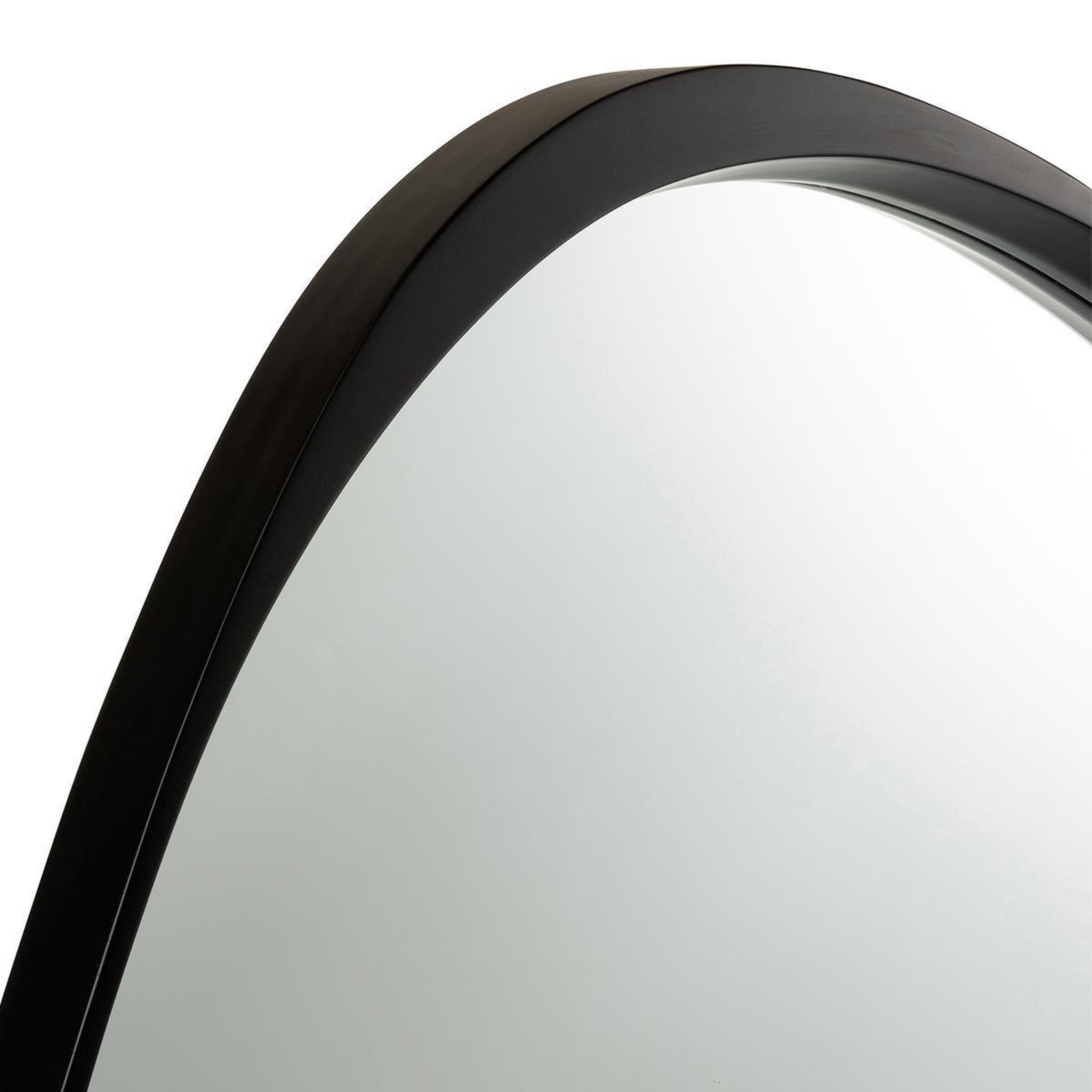 Voir la diapositive 2 : J-LINE Miroir Mural en Verre Design  Giles  99cm Noir