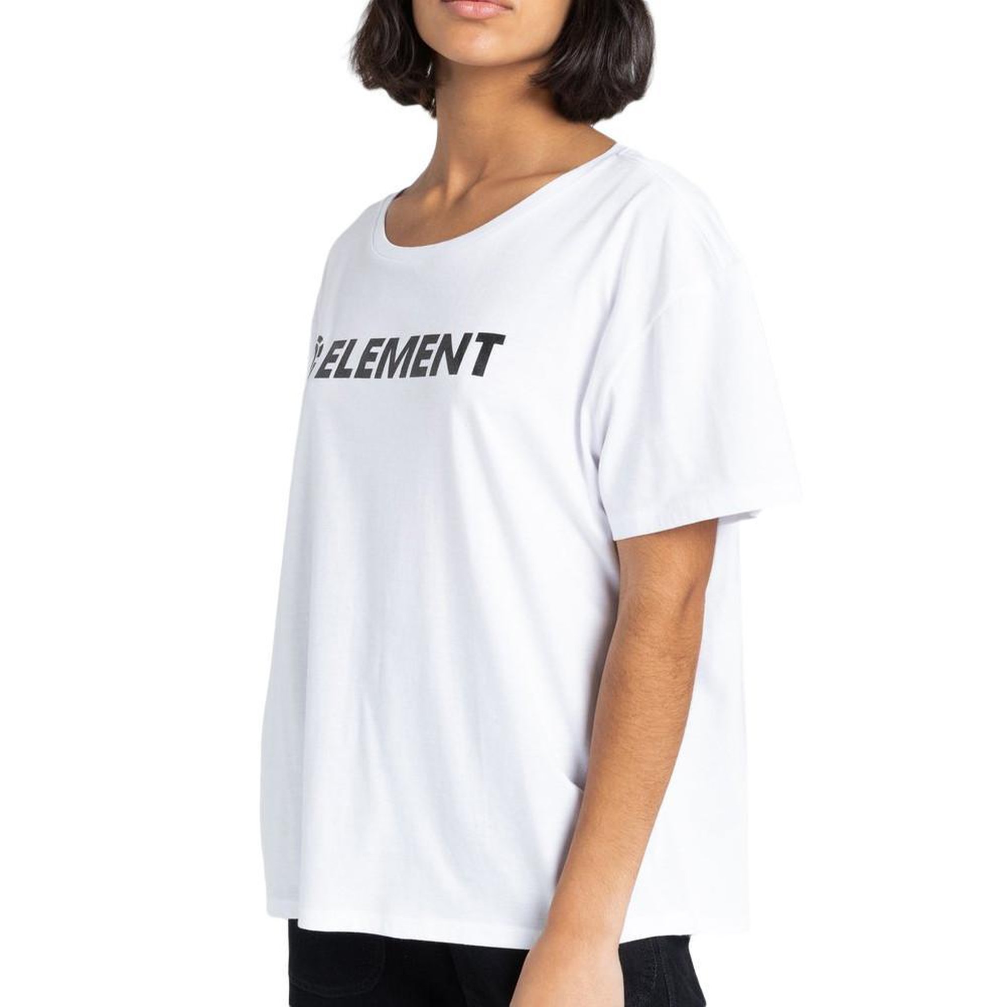 Voir la diapositive 1 : ELEMENT T-shirt Blanc Femme Element Logo Ss W