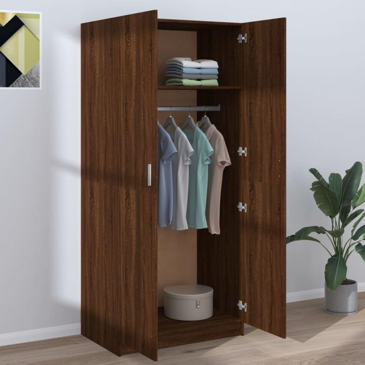 VIDAXL Garde-robe Chene marron 80x52x180 cm Bois d'ingenierie