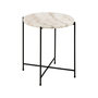 Voir la diapositive 2 : LISA DESIGN Ezaro - table basse ronde - 42 cm - plateau en marbre - pieds en acier