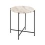 Voir la diapositive 2 : LISA DESIGN Ezaro - table basse ronde - 42 cm - plateau en marbre - pieds en acier