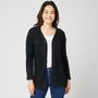 Voir la diapositive 1 : IN EXTENSO Gilet long popcorn noir femme