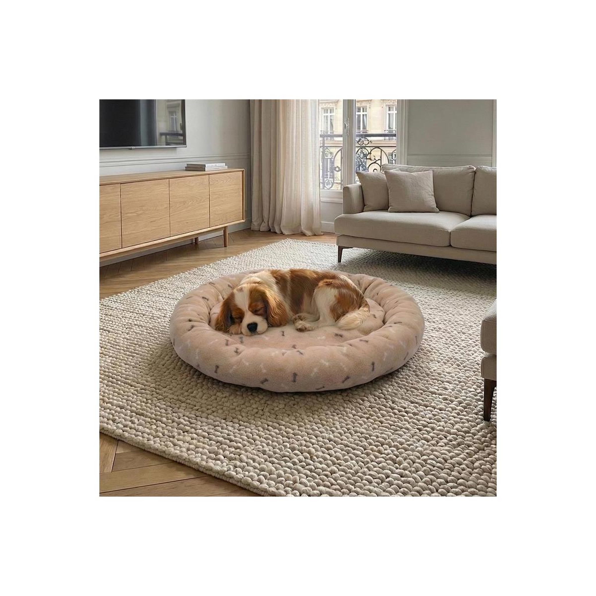 Voir la diapositive 4 : The concept Factory Coussin lit pour animaux  cocoon  48cm beige