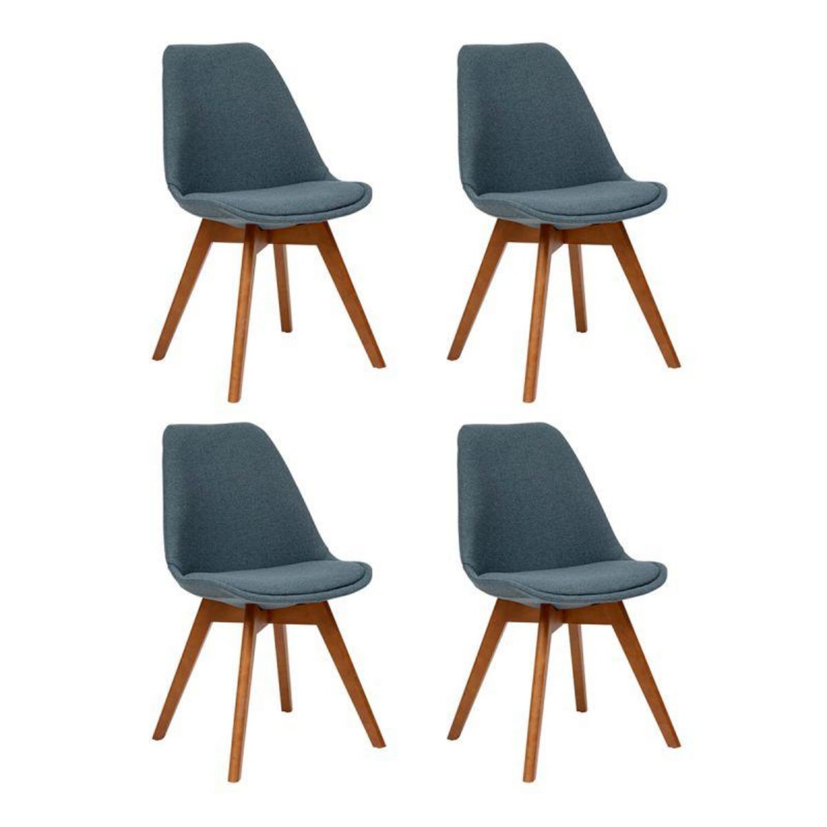  Lot de 4 Chaises Vintage  Baya  79cm Bleu