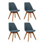 Voir la diapositive 1 :  Lot de 4 Chaises Vintage  Baya  79cm Bleu