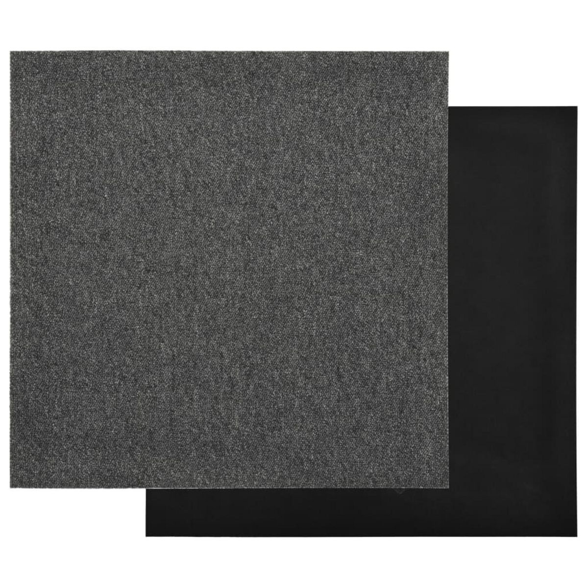 VIDAXL Dalles de tapis de sol 20 pcs 5 m^2 50x50 cm Anthracite
