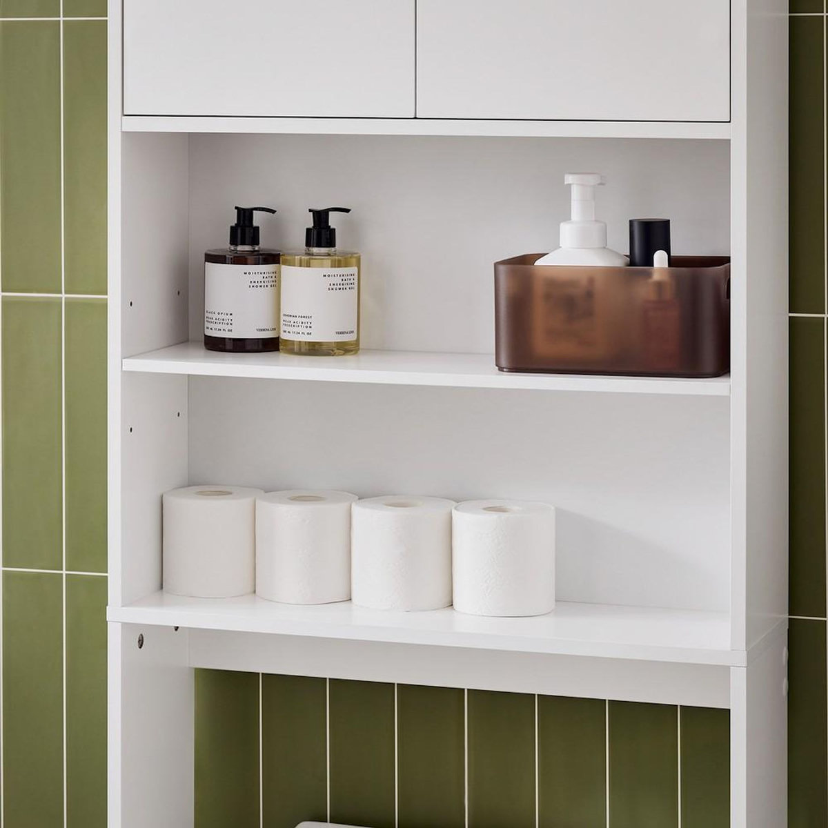 SOBUY SoBuy - Colonne De Salle De Bain à deux portes - Blanc - 65x20x182cm - Minimaliste - BZR165-W