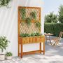Voir la diapositive 3 : VIDAXL Jardiniere avec treillis et etagere bois massif d'acacia