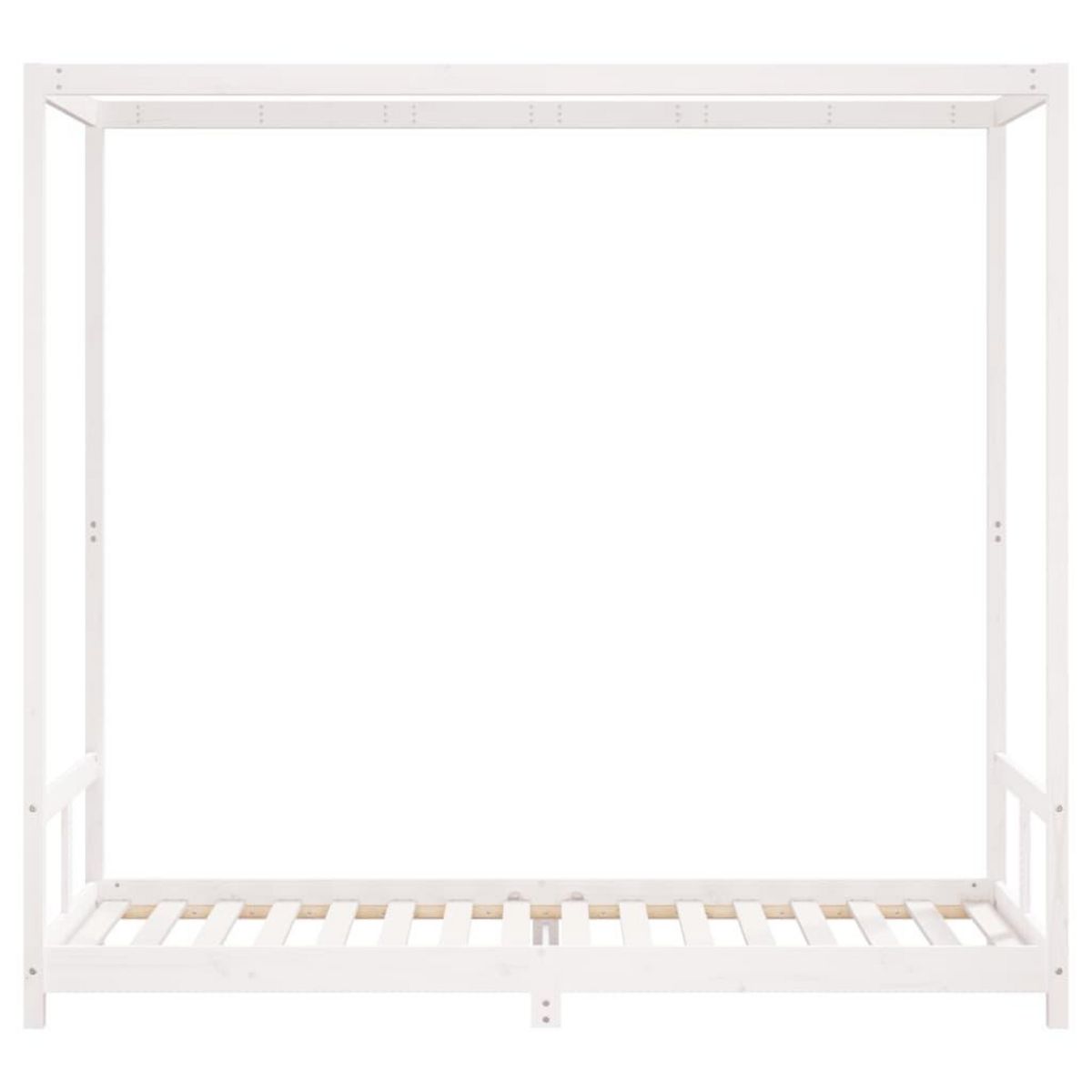 VIDAXL Cadre de lit pour enfants blanc 80x200 cm bois de pin massif