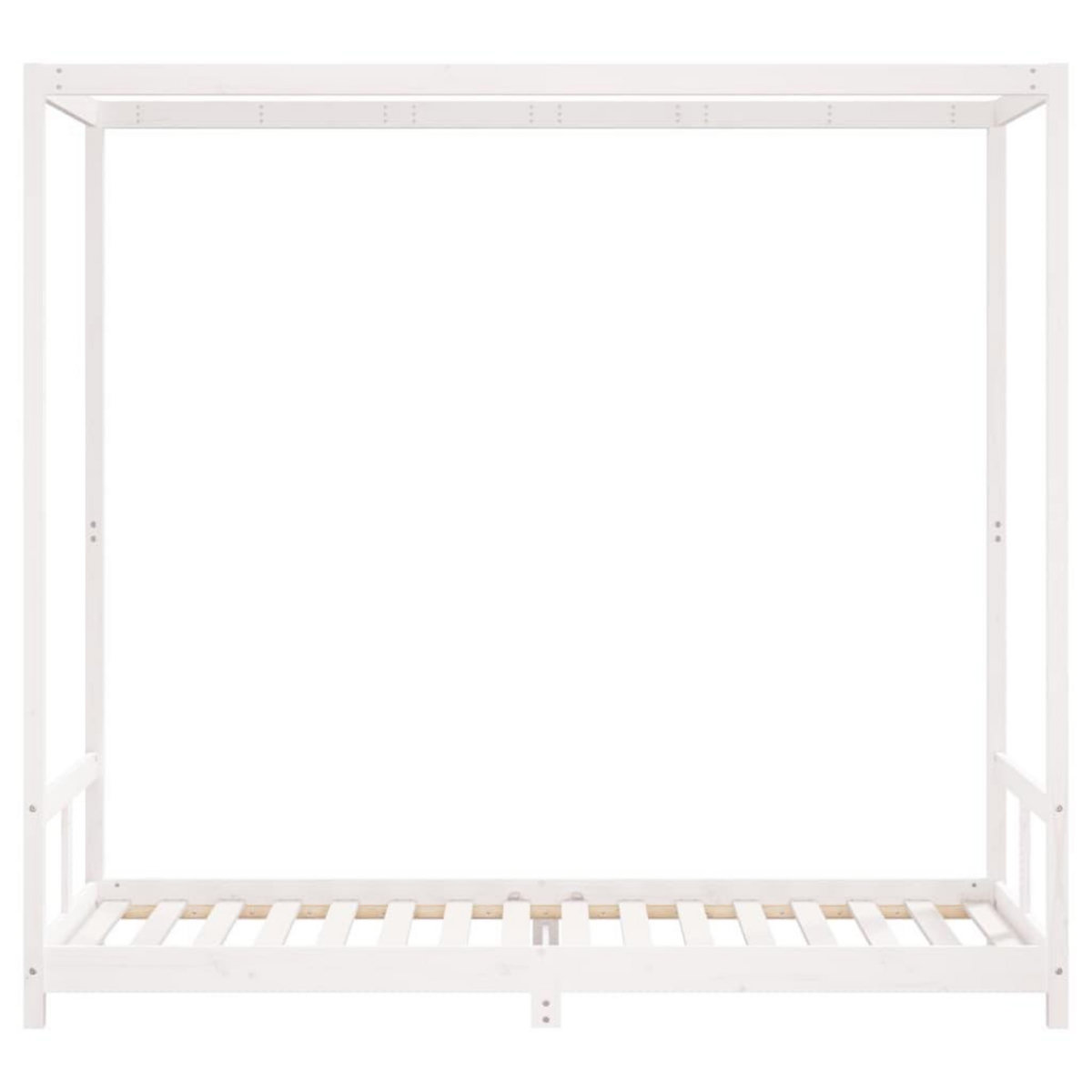 VIDAXL Cadre de lit pour enfants blanc 80x200 cm bois de pin massif