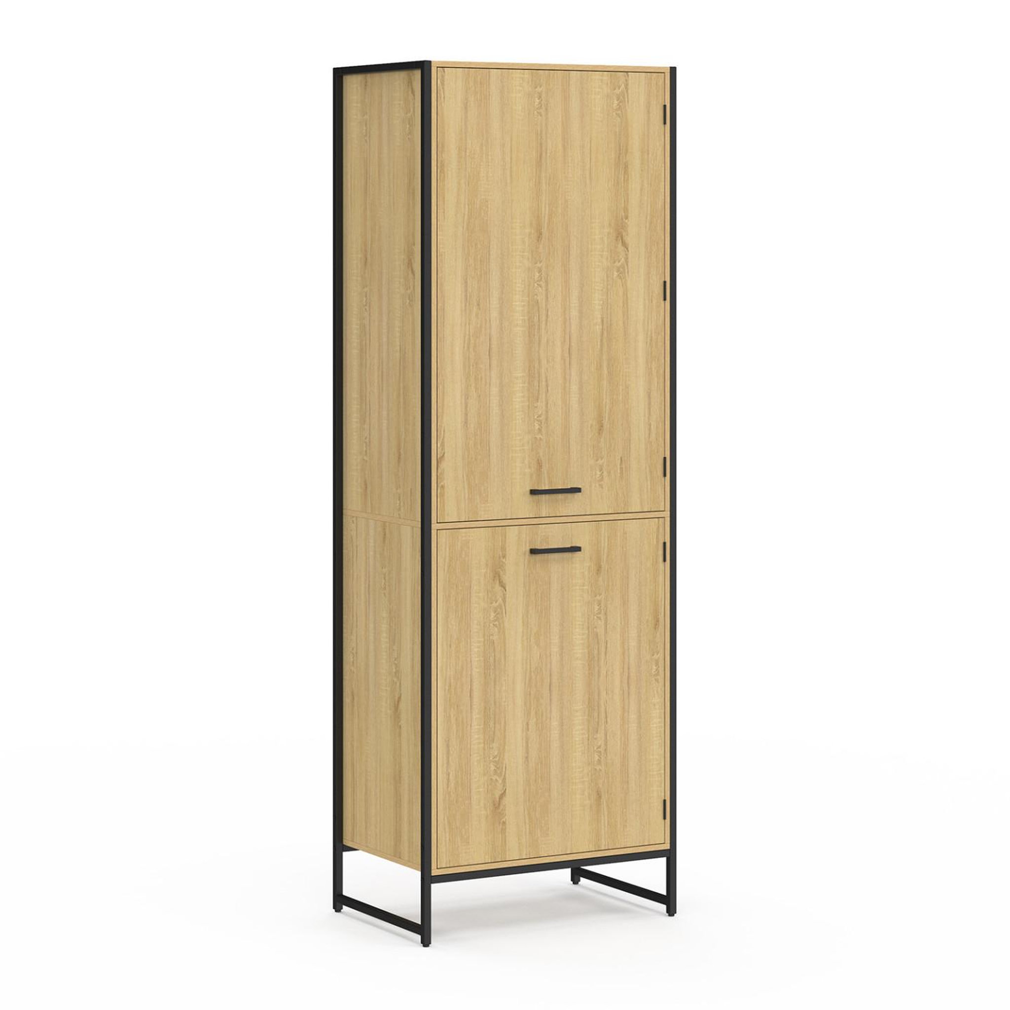 ID MARKET Colonne de cuisine 60 cm detroit 2 portes design industriel