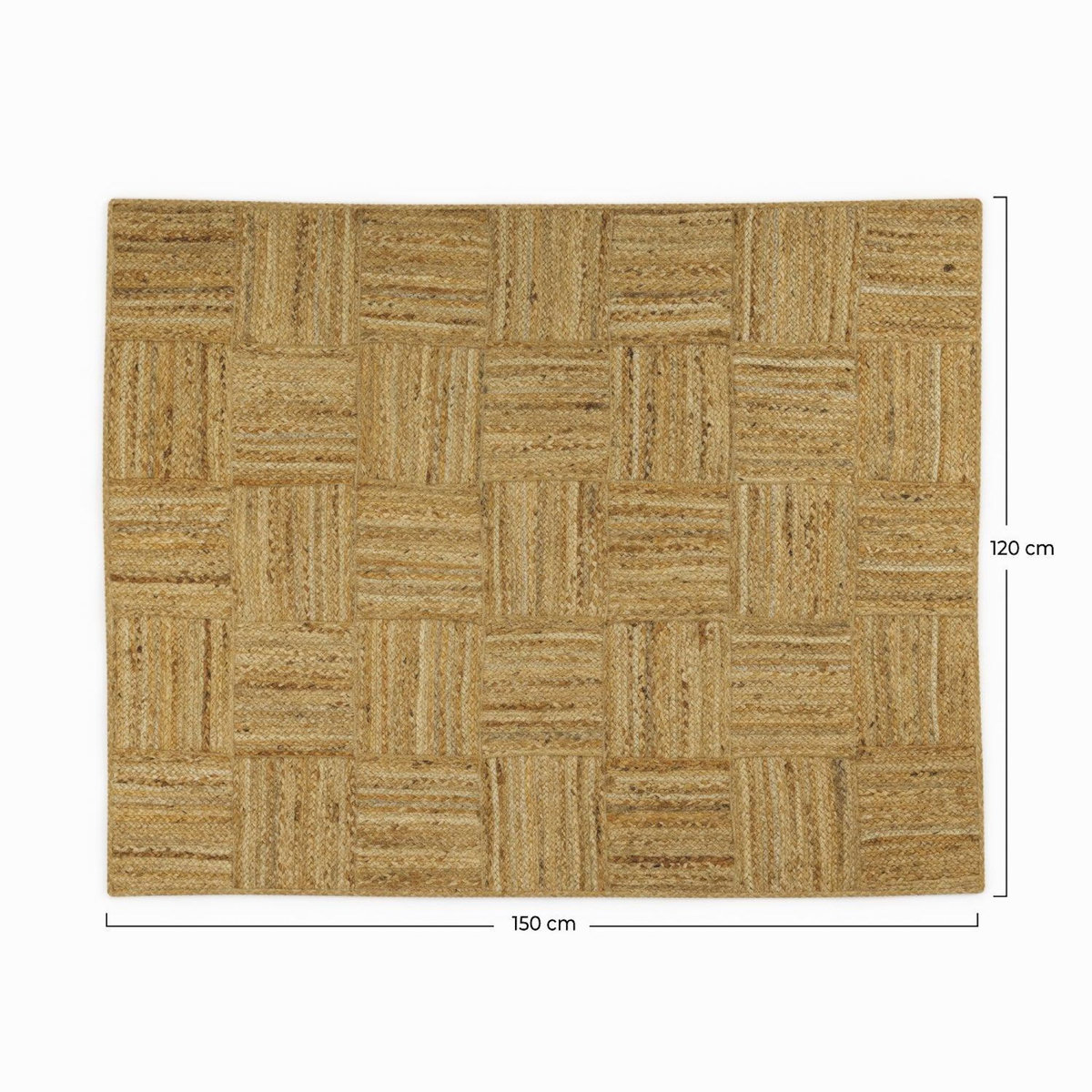 Rendez vous déco Tapis rectangulaire en jute 120 x 150 cm-Kara