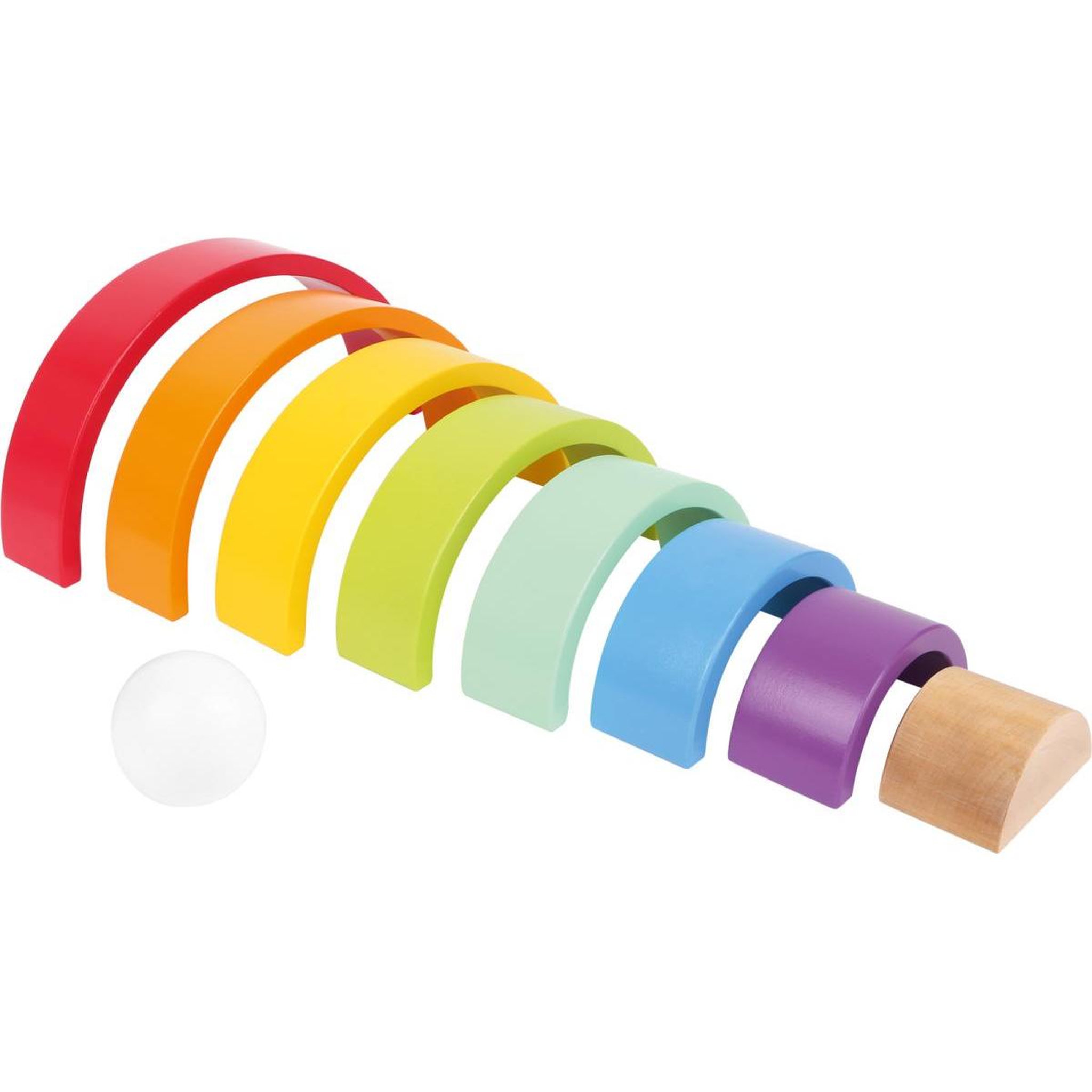 Voir la diapositive 3 : SMALLFOOT Blocs de construction en bois Arc-en-ciel Grand