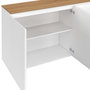 Voir la diapositive 6 : ID MARKET Buffet 160 cm TOBY 4 portes blanc et plateau bois
