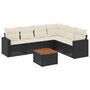 Voir la diapositive 2 : VIDAXL Salon de jardin 7 pcs avec coussins noir resine tressee