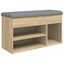 Voir la diapositive 2 : VIDAXL Banc a chaussures chene sonoma 82x32x45,5 cm bois d'ingenierie