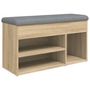 Voir la diapositive 2 : VIDAXL Banc a chaussures chene sonoma 82x32x45,5 cm bois d'ingenierie