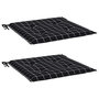 Voir la diapositive 3 : VIDAXL Coussins de chaise de jardin lot de 2 motif a carreaux noir
