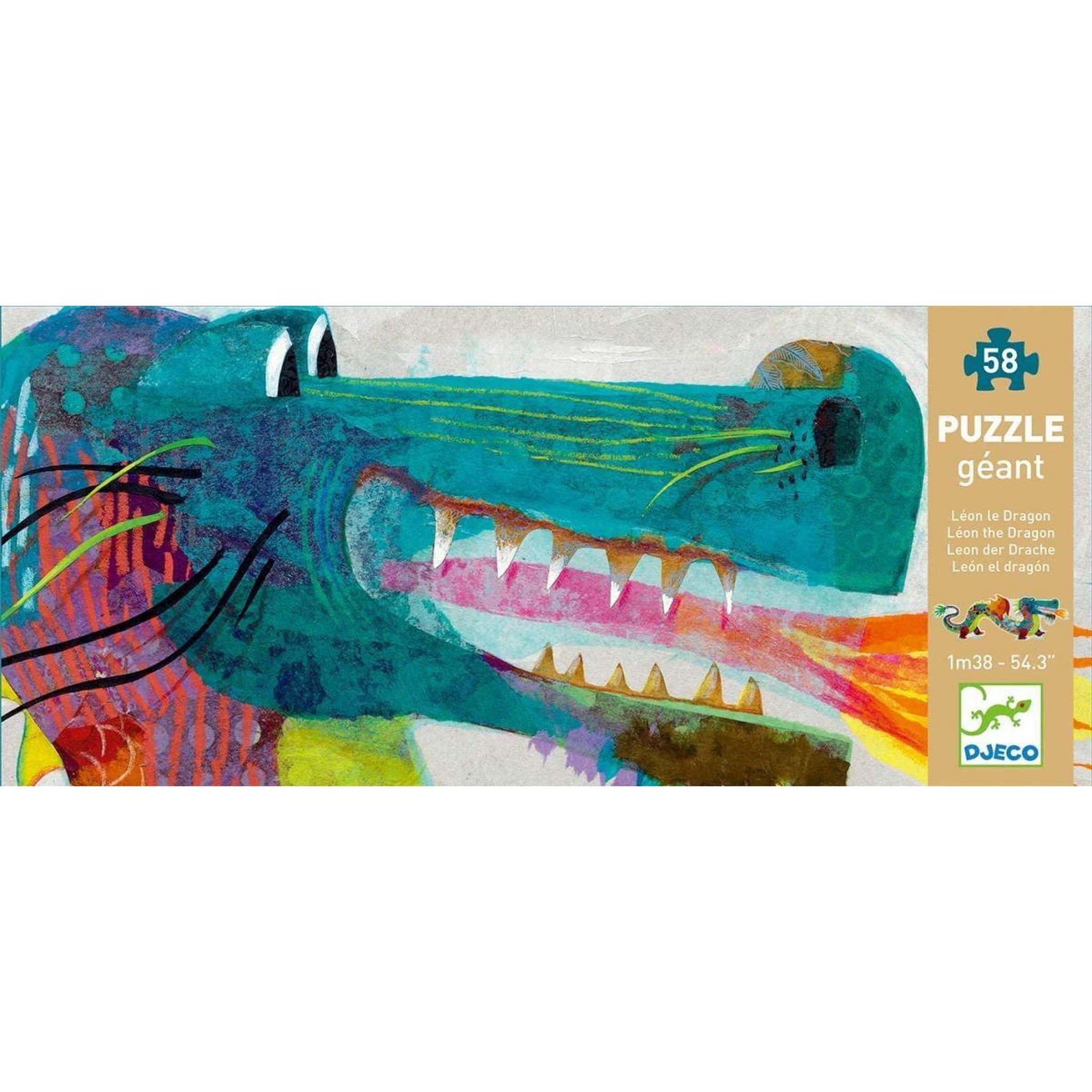 Voir la diapositive 4 : Djeco Puzzle geant leon le dragon