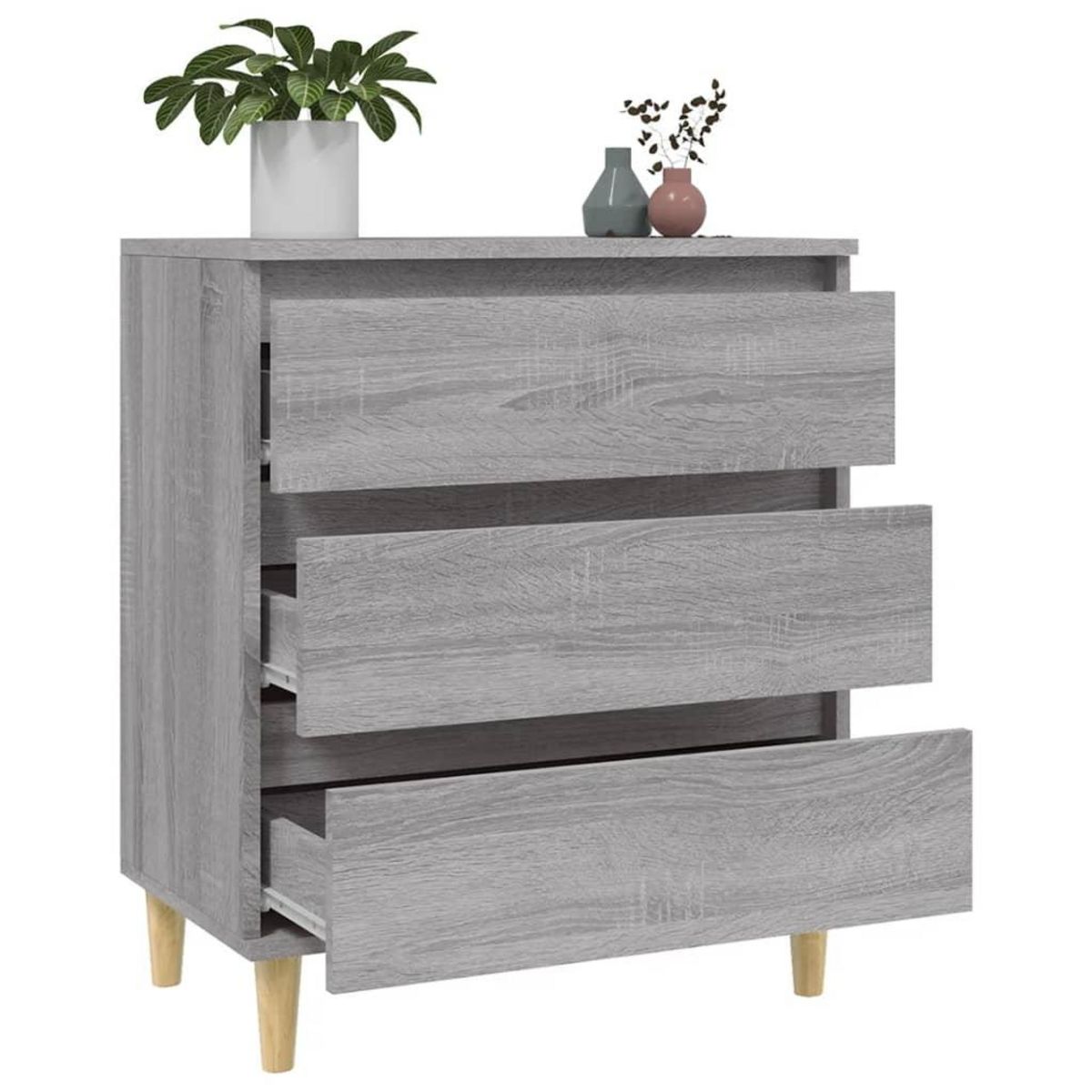 VIDAXL Buffet Sonoma gris 60x35x70 cm Bois d'ingenierie