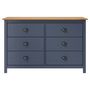 Voir la diapositive 2 : VIDAXL Buffet Hill Gris 125x40x80 cm Bois de pin solide