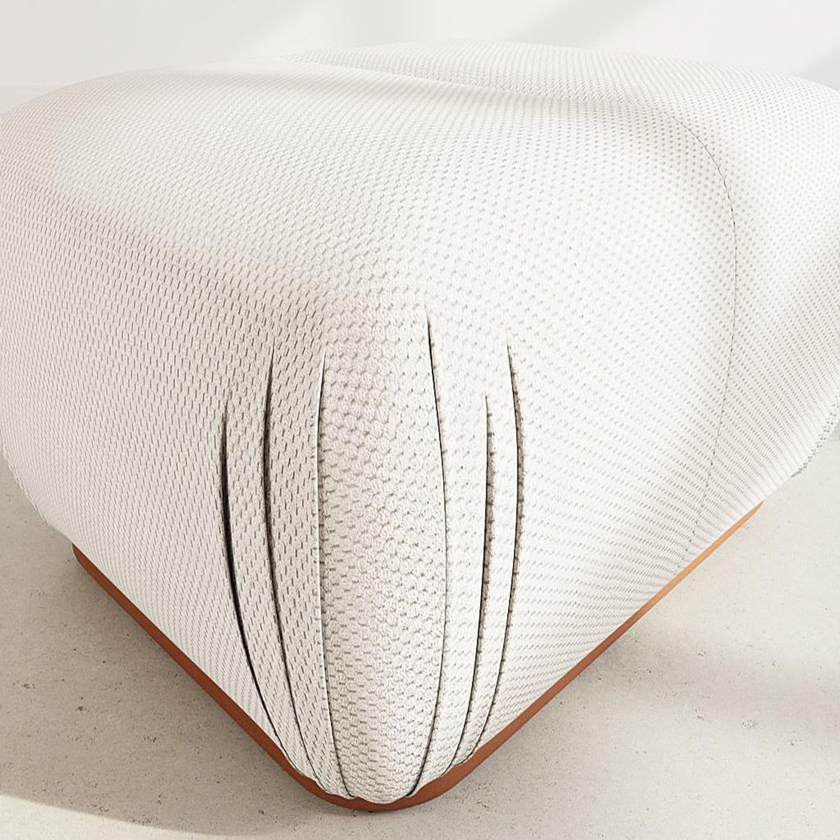 LISA DESIGN Penelope - pouf en velours texturé