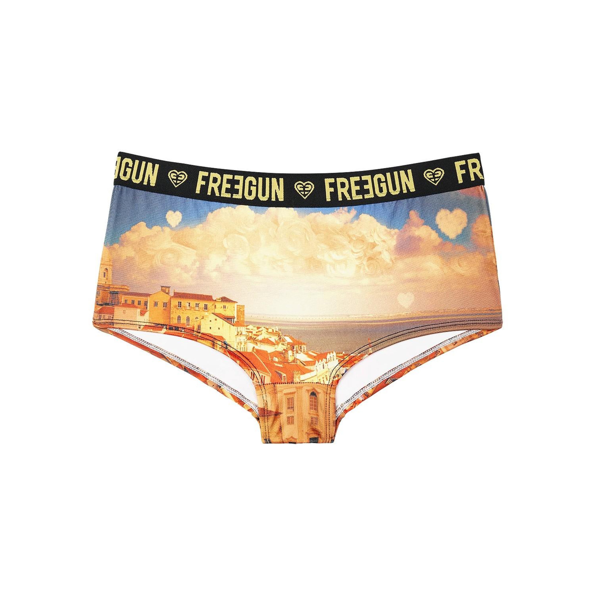 Voir la diapositive 3 : FREEGUN Lot de 2 shortys fille Romantic Cities Orange
