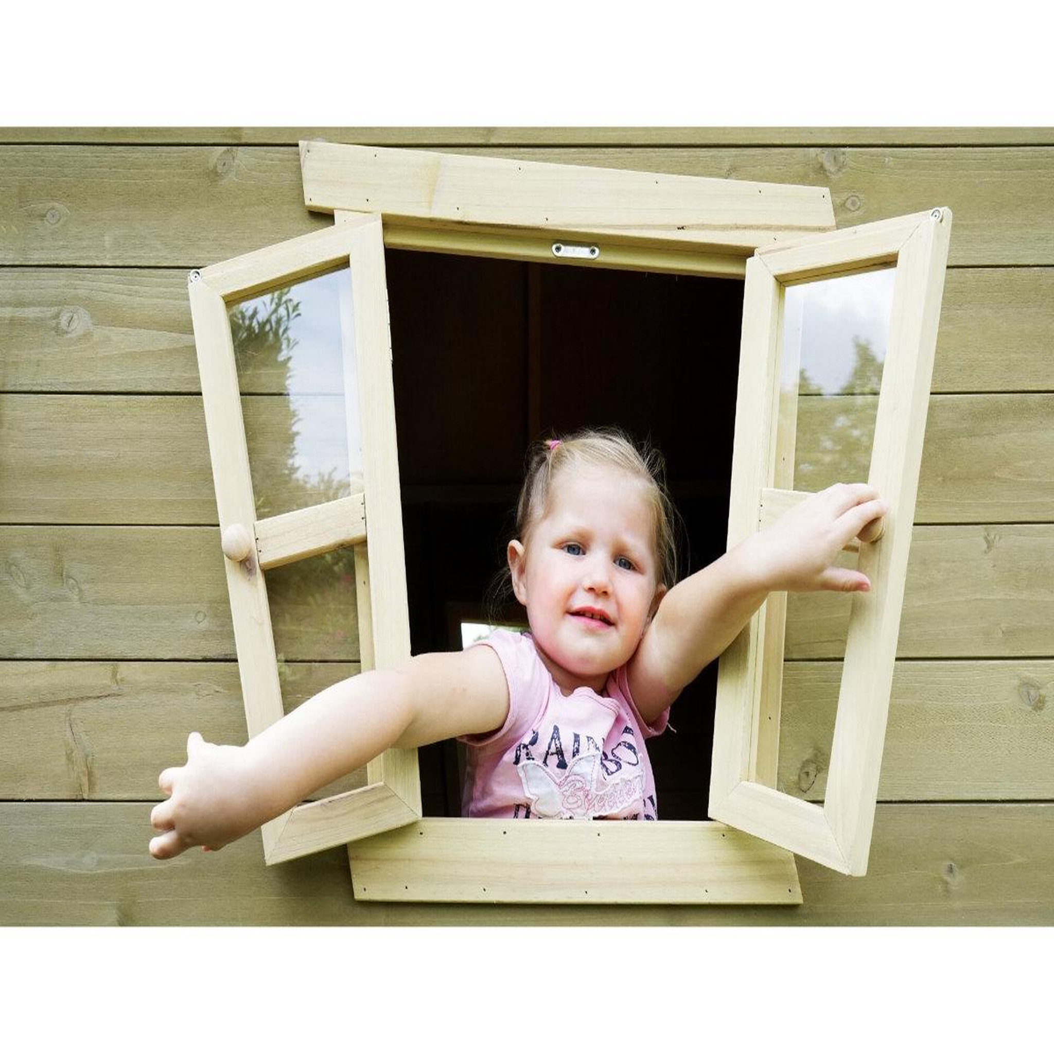 Voir la diapositive 3 : EXIT TOYS Maisonnette en bois pour enfants Crooky 100 - Exit Toys