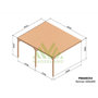 Voir la diapositive 2 : JARDIDECO Pergola adossée en bois Rennes 500 x 400 cm- Maderland