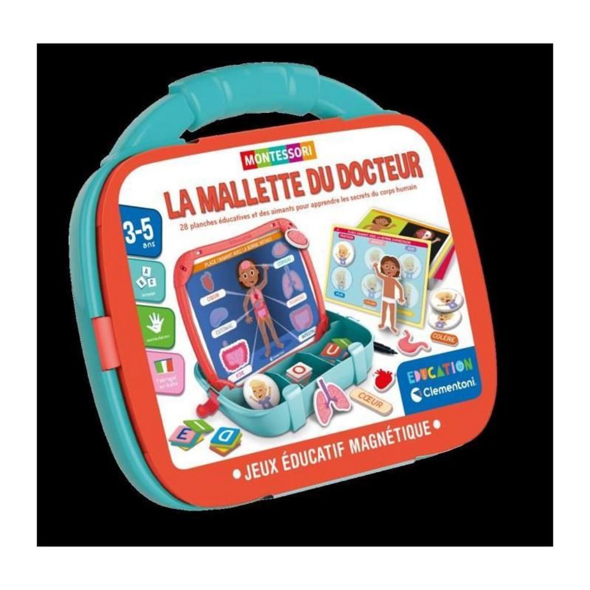 CLEMENTONI CLEMENTONI - Mallette magnétique - Corps et émotions - Apprentissage - Des 2 ans