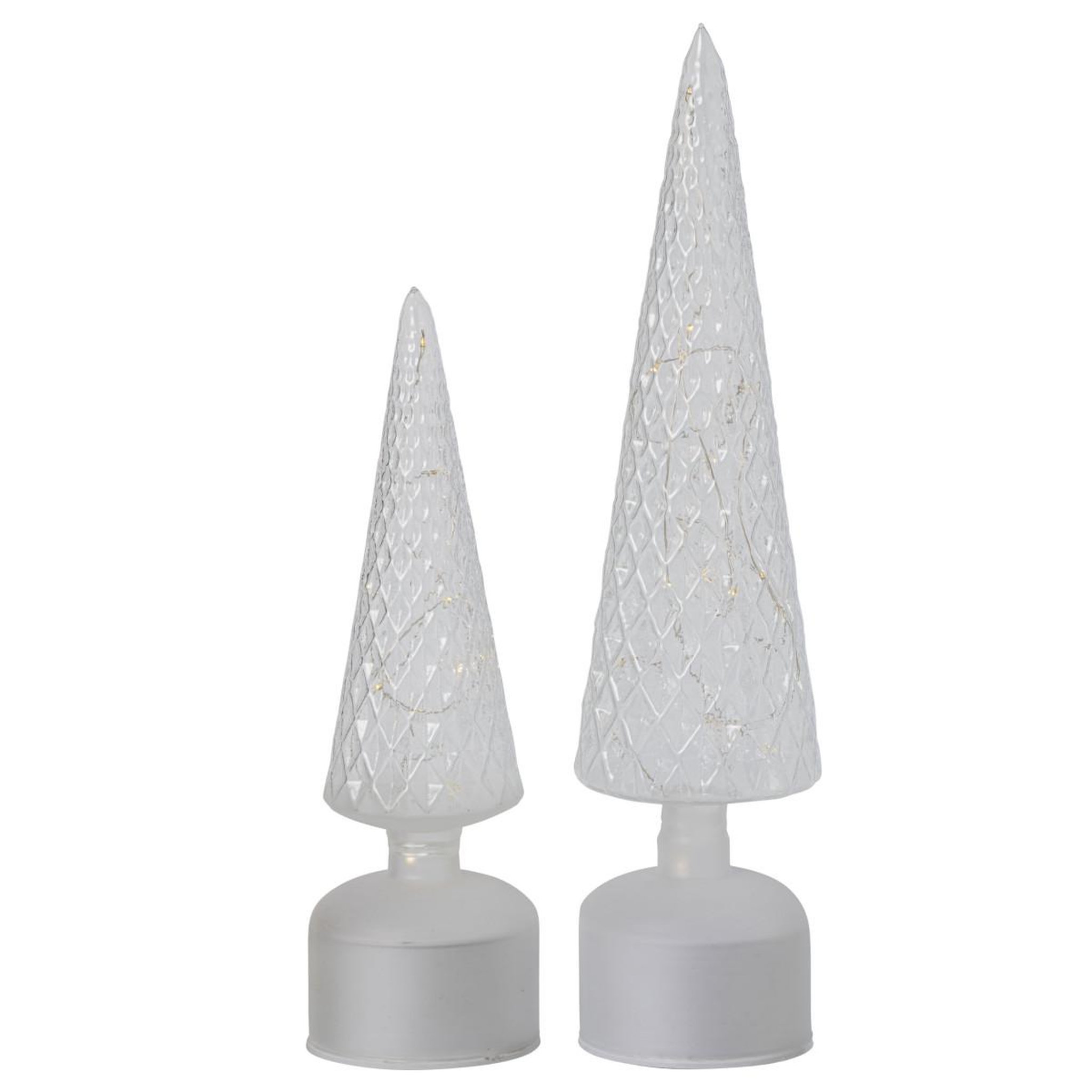Voir la diapositive 4 : J-LINE Sapin Tournant à LED  Irénée  40cm Transparent