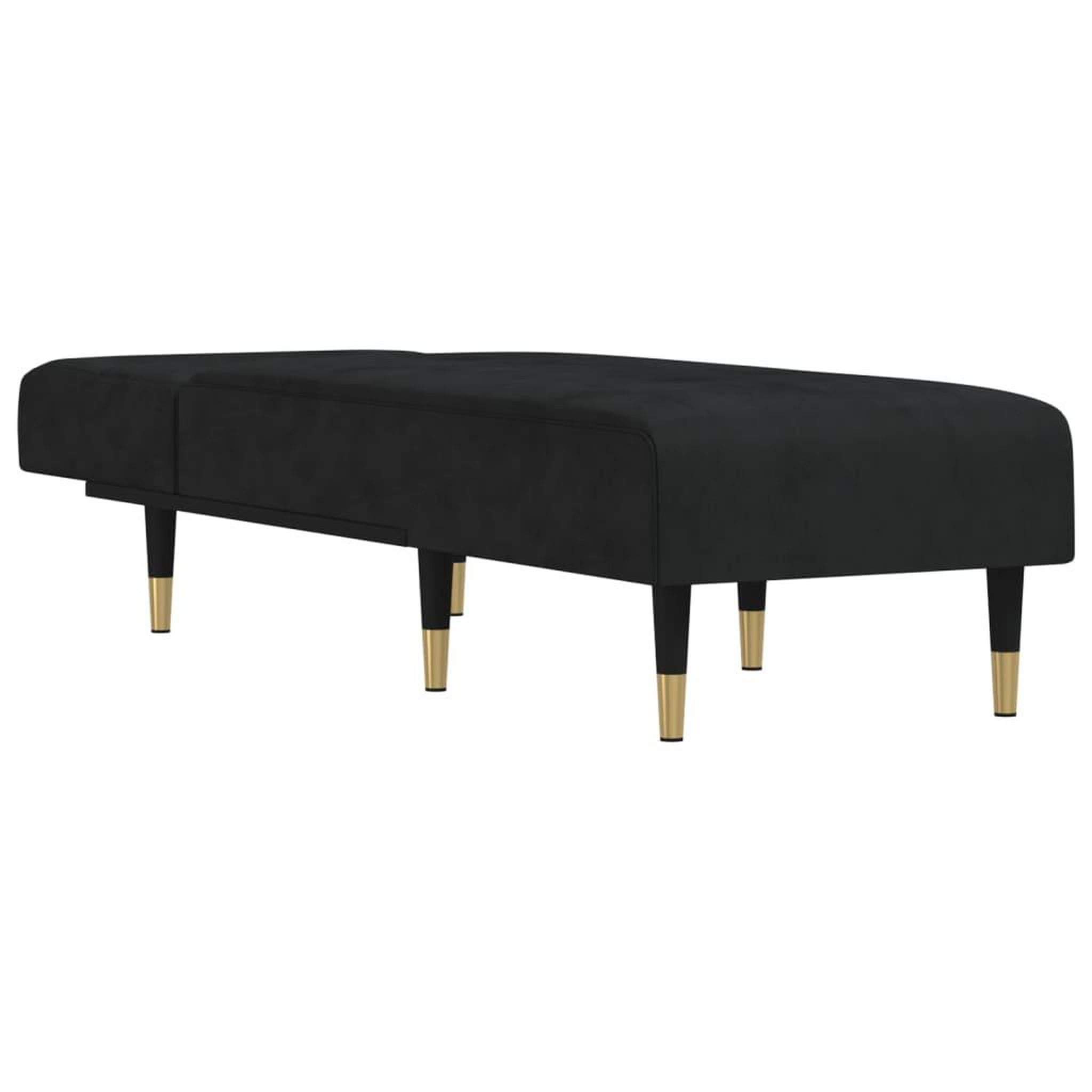 Voir la diapositive 3 : VIDAXL Chaise longue noir velours