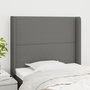 Voir la diapositive 1 : VIDAXL Tete de lit avec oreilles Gris fonce 83x16x118/128 cm Tissu