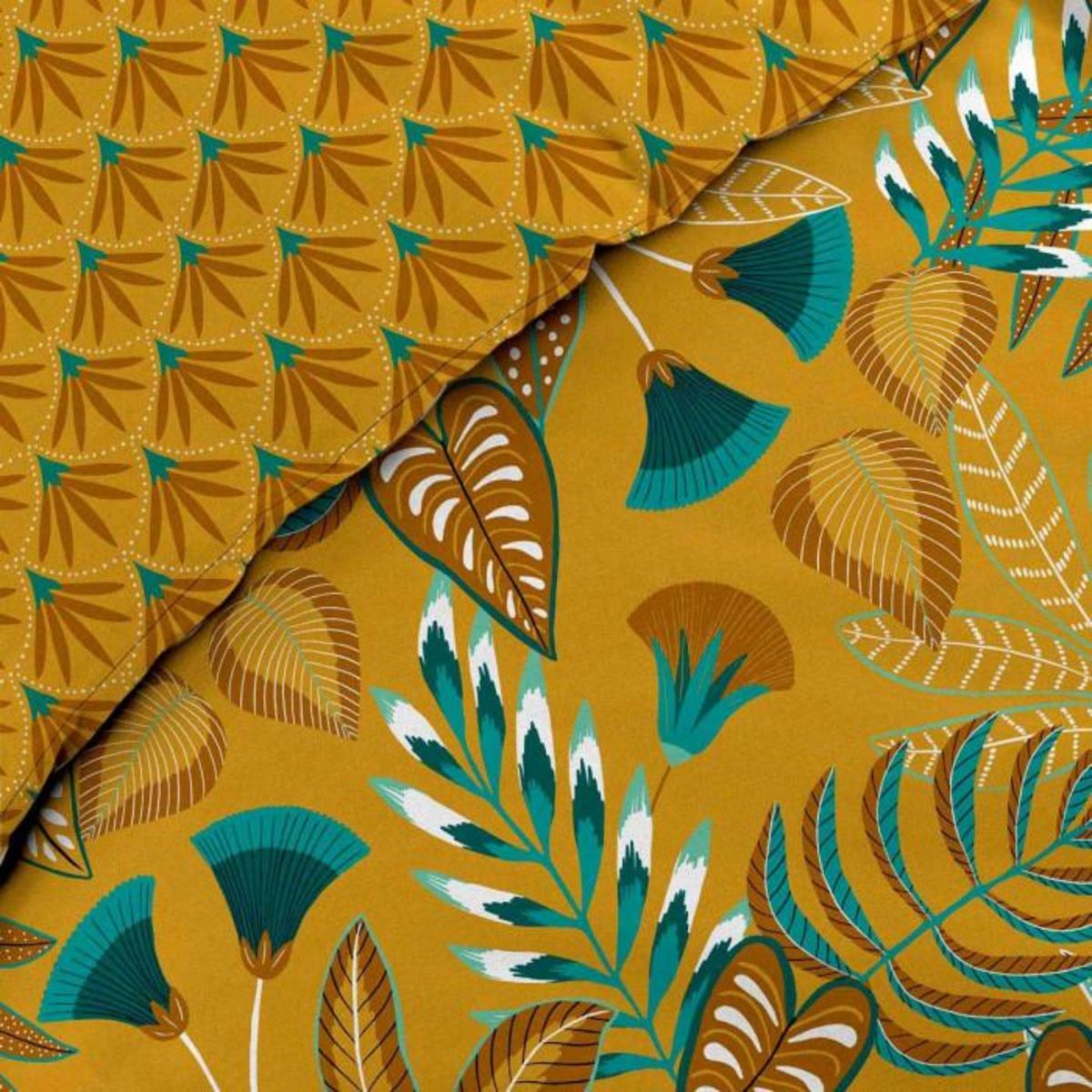 Paris Prix Parure de Lit 3 Pièces  Tilda  240x200cm Jaune