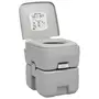 VIDAXL Toilette portable de camping Gris 20+10 L