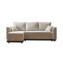 Voir la diapositive 6 : BEST MOBILIER Saphir - canapé d'angle réversible 4 places - convertible - avec coffre - en tissu