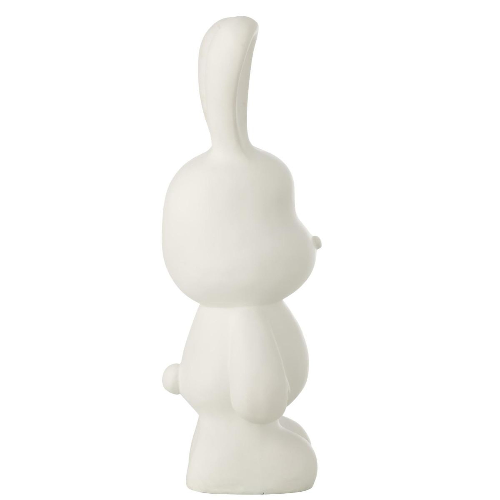 Voir la diapositive 2 : J-LINE Statue lapin en résine  eddy  59cm blanc