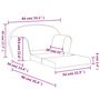 Voir la diapositive 6 : VIDAXL Canape-lit enfant 2 places gris clair etoiles peluche douce