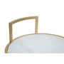 Voir la diapositive 6 : Paris Prix Table d'Appoint Effet Marbre  Sophie  61cm Blanc & Or