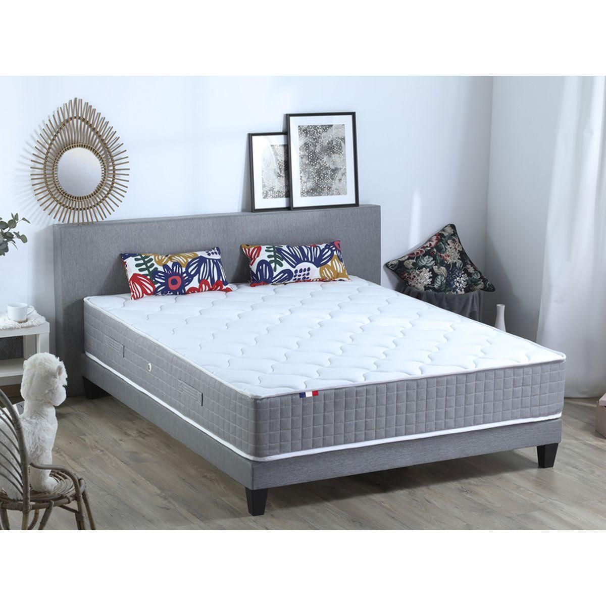 Ensemble Matelas Ressort 7 zones  + Sommier 140 x 190 cm MAX