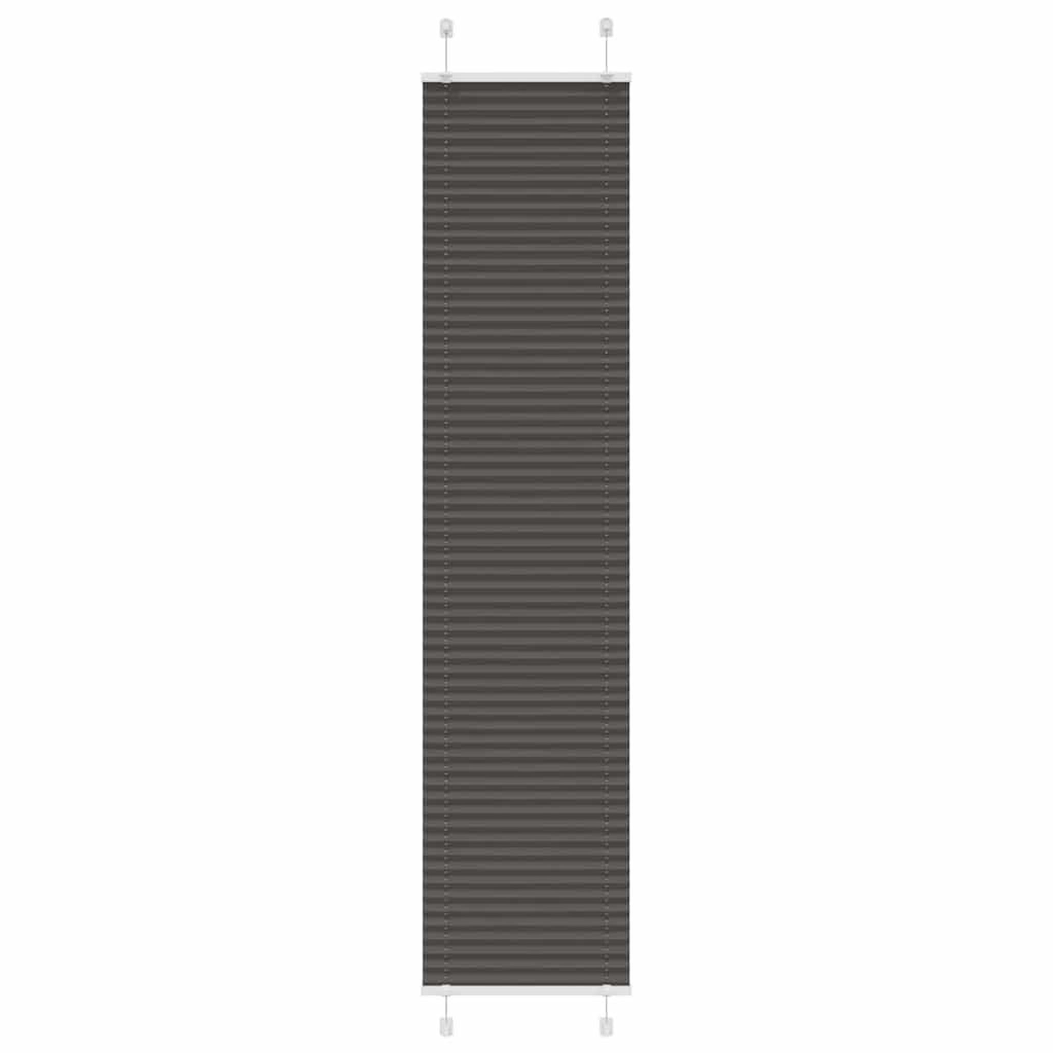 VIDAXL Store plisse noir 40x200 cm largeur du tissu 39,4 cm polyester