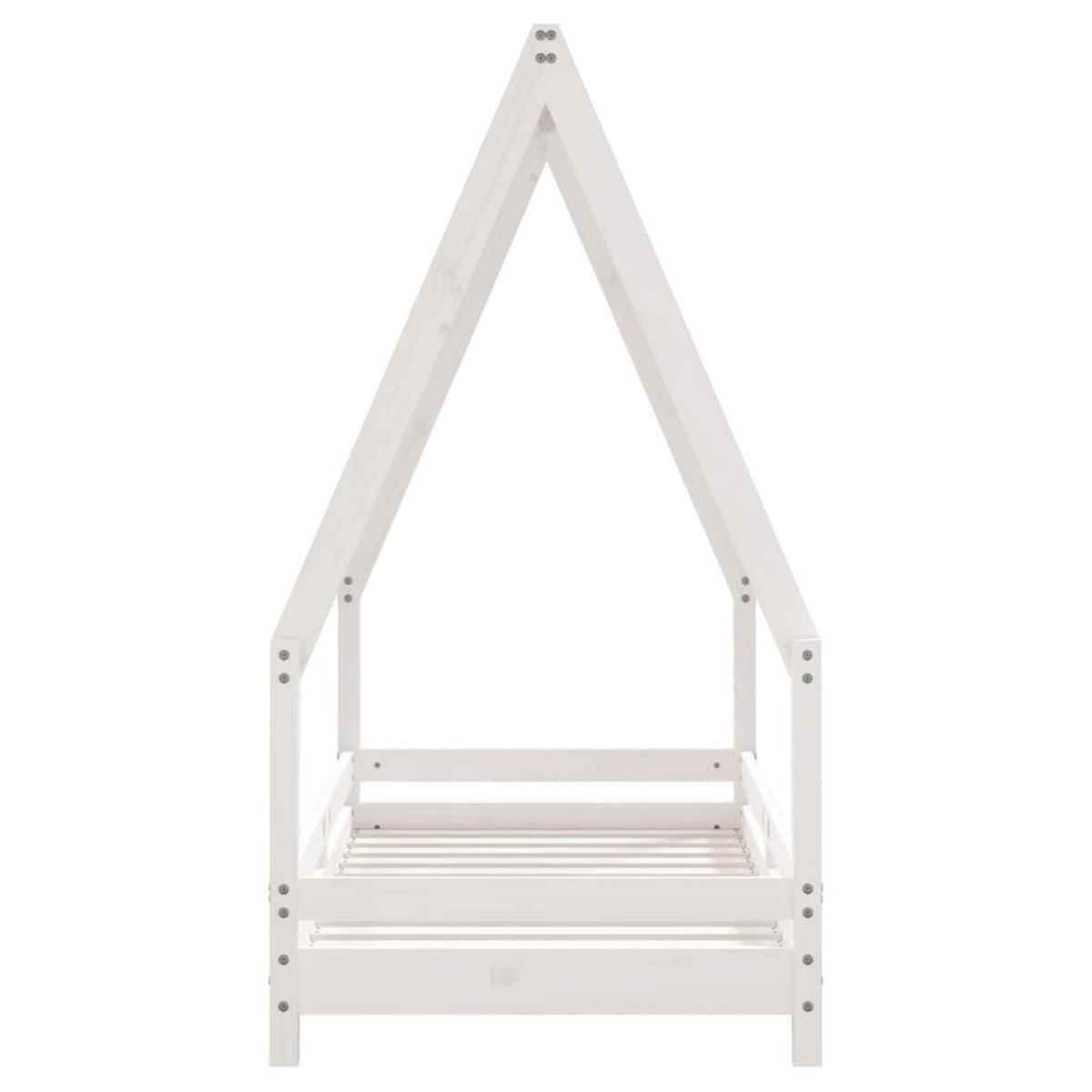 VIDAXL Cadre de lit pour enfant blanc 70x140 cm bois de pin massif