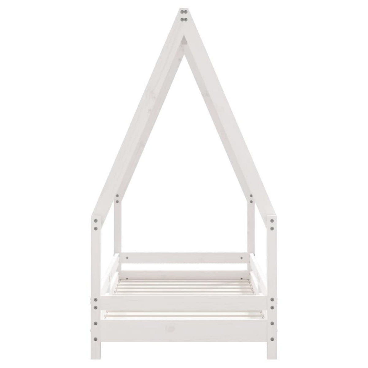 VIDAXL Cadre de lit pour enfant blanc 70x140 cm bois de pin massif