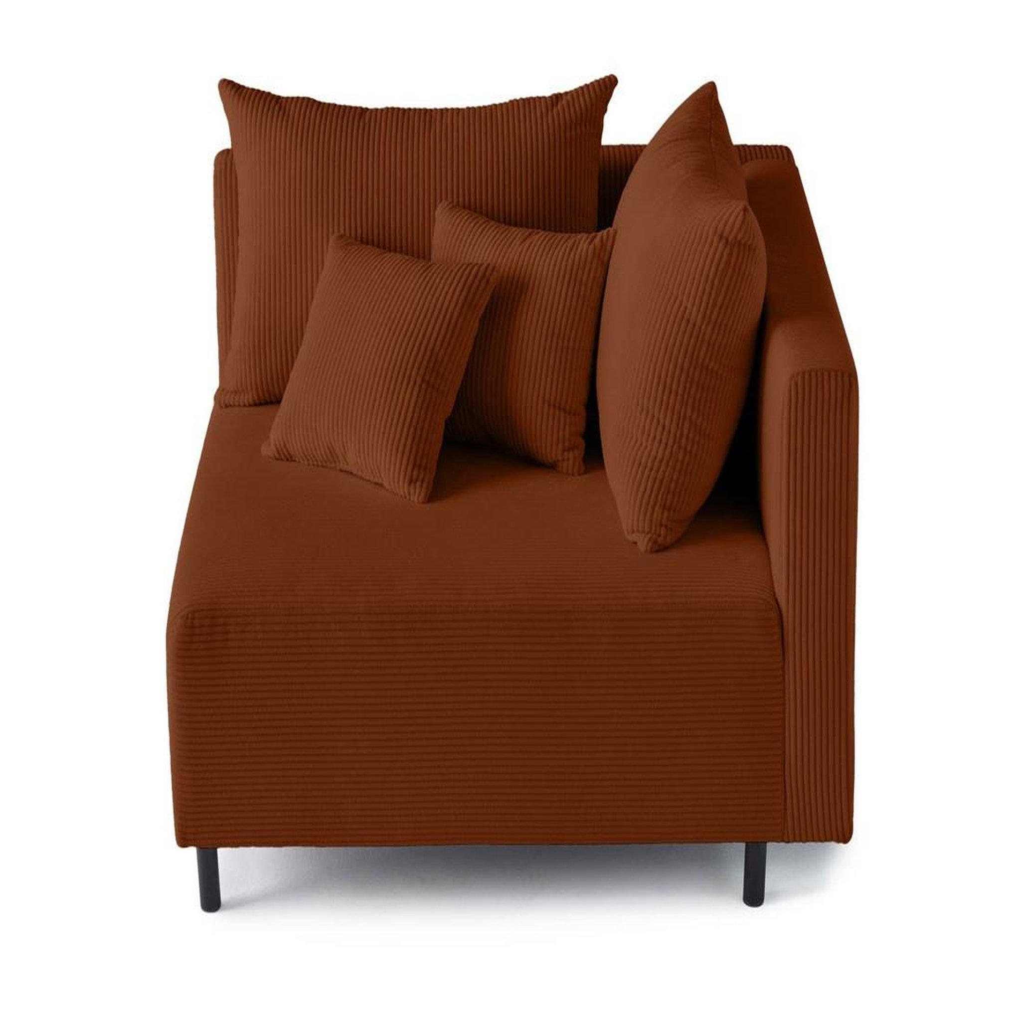 Voir la diapositive 1 : LISA DESIGN Edinburg - module d'assise d'angle droit - en velours côtelé
