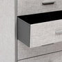 Voir la diapositive 3 : FIVE Commode 5 Tiroirs Paniers  Granite  90cm Gris