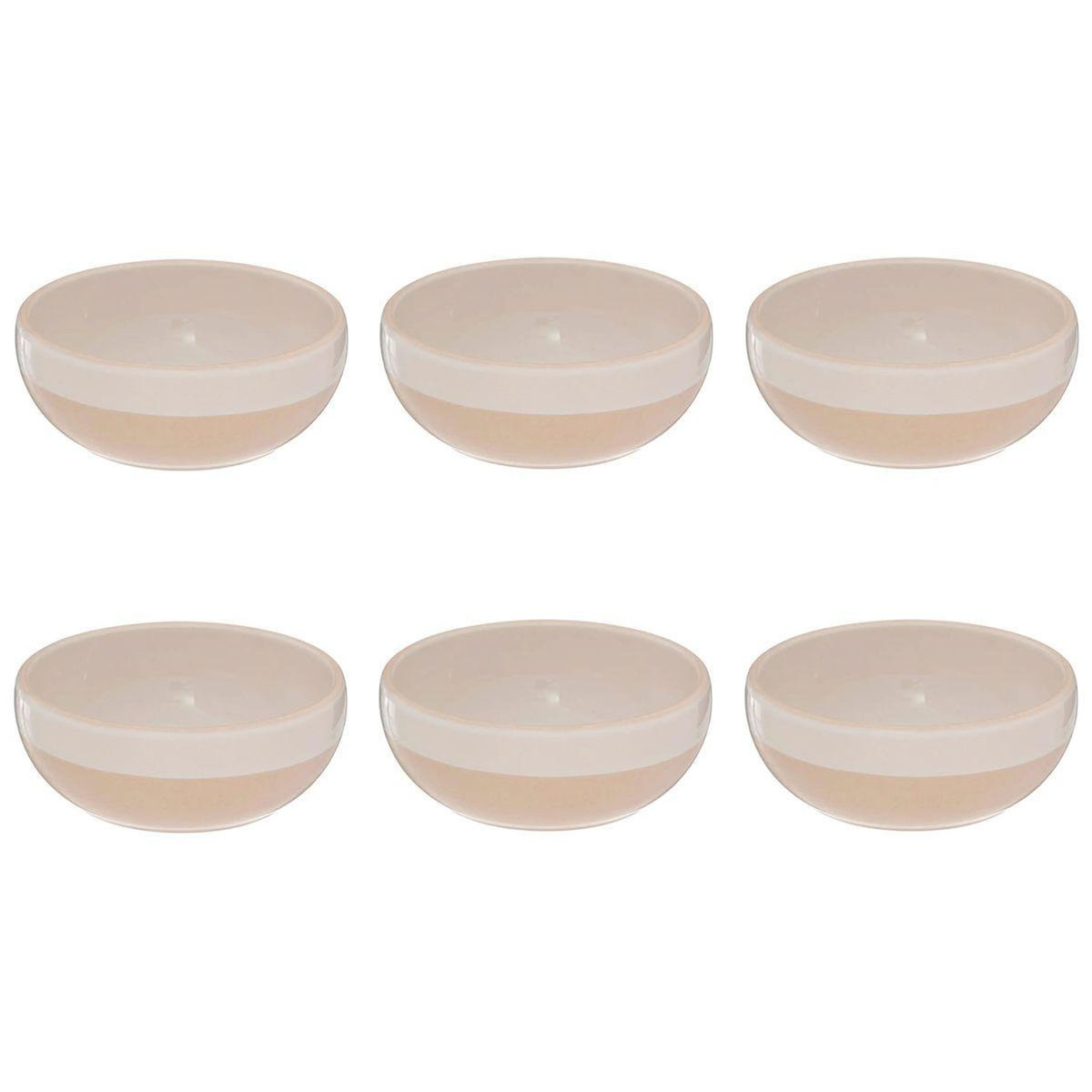 SECRET DE GOURMET Lot de 6 Bols Design  Asma  55cl Beige