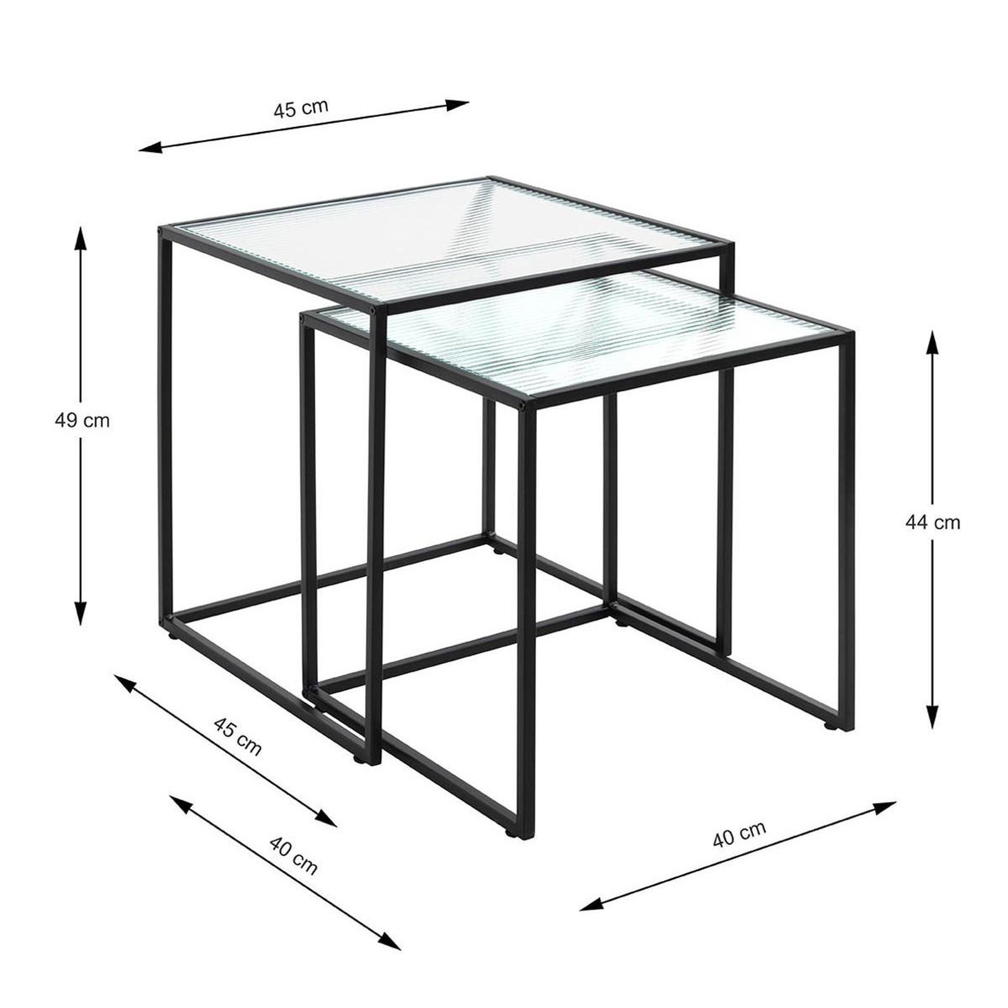 Voir la diapositive 5 : Paris Prix Lot de 2 tables gigognes  park  49cm noir
