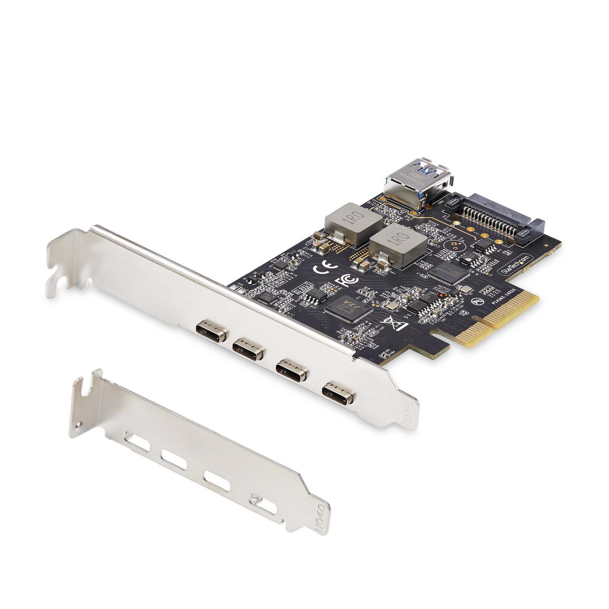 Startech Startech.com carte pcie usb à 5 ports, usb 3.2 10gbps, carte pci express avec 4x usb-c et 1x usb-a interne, carte contrôleur usb pcie, windows/macos/linux